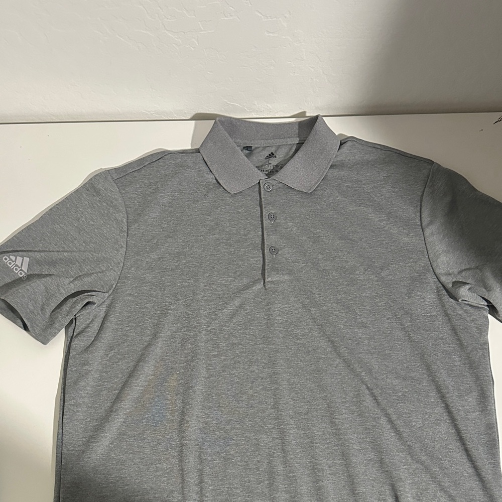 Adidas Men's Light Gray Polo Shirt